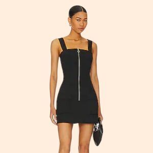 Amanda Uprichard Gage Black Mini Dress